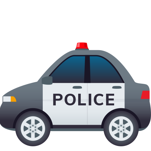 police car as rendered by JoyPixels