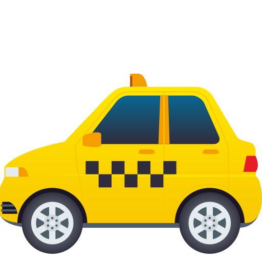 Taxi as drawn by JoyPixels in 11.0