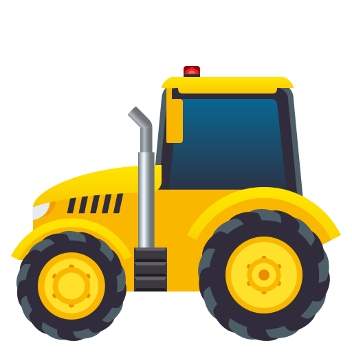 Tractor as drawn by JoyPixels in 11.0