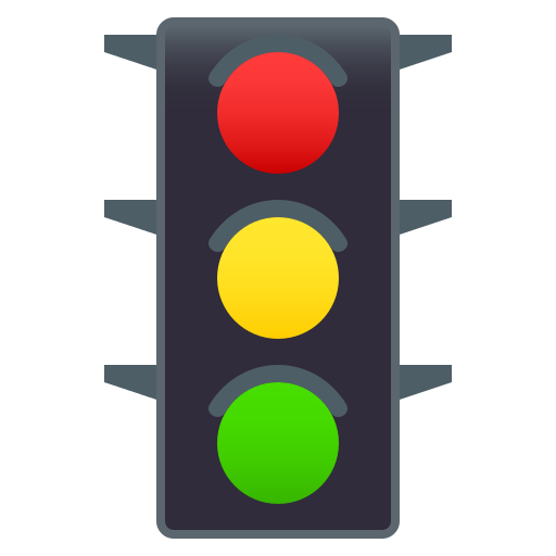 vertical traffic light as rendered by JoyPixels