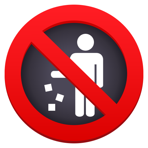 No Littering as drawn by JoyPixels in 11.0