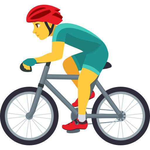 Man Biking as drawn by JoyPixels in 11.0