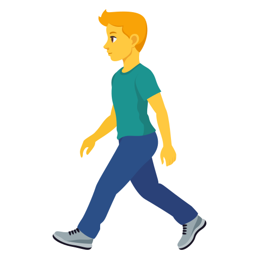 man walking as rendered by JoyPixels