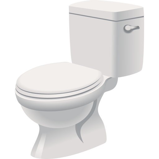 toilet as rendered by JoyPixels