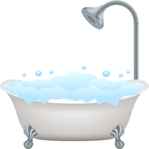Bathtub as drawn by JoyPixels in 11.0