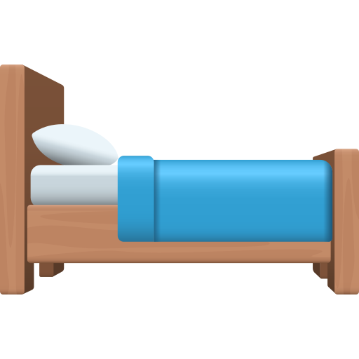 Bed as drawn by JoyPixels in 11.0