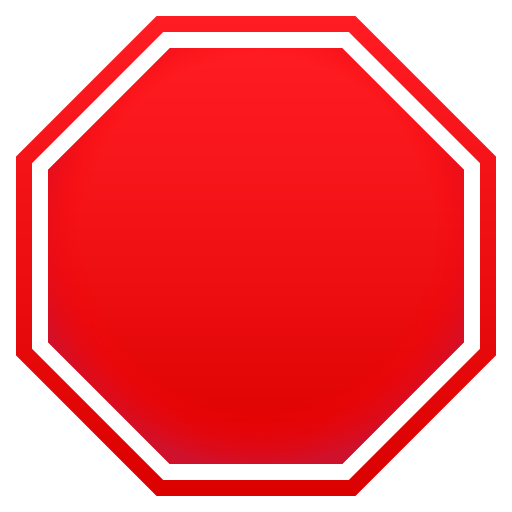 stop sign as rendered by JoyPixels