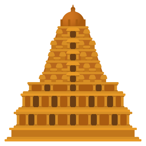 hindu temple as rendered by JoyPixels