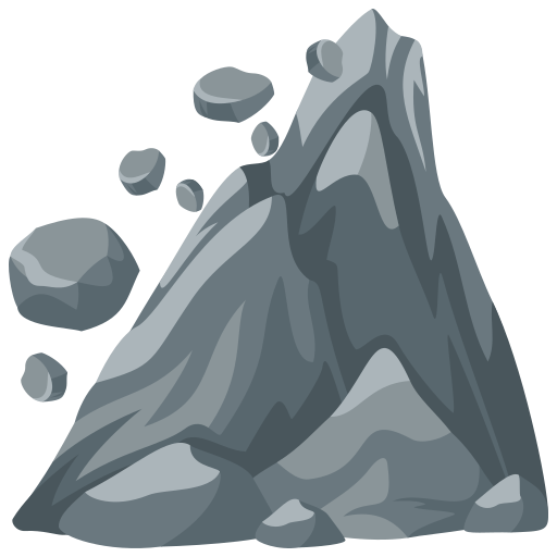landslide as rendered by JoyPixels
