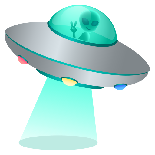 flying saucer as rendered by JoyPixels