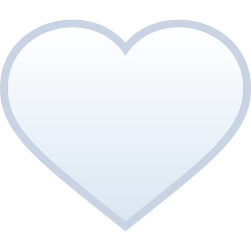 white heart as rendered by JoyPixels