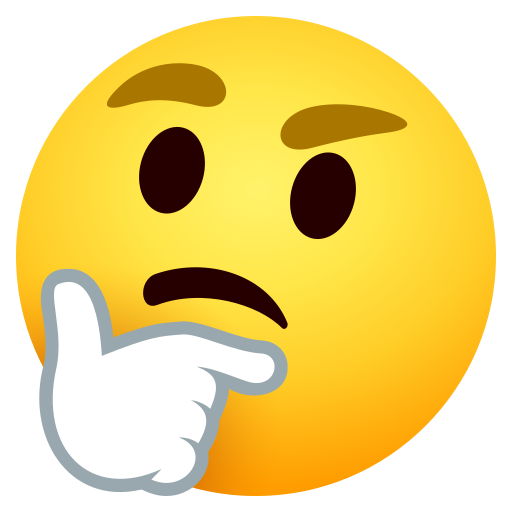 Thinking Face as drawn by JoyPixels in 11.0