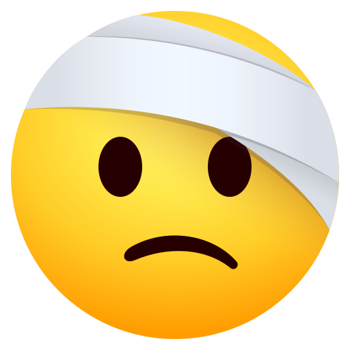 Gesicht Mit Kopfverband as drawn by JoyPixels in 11.0