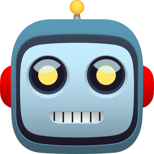Robot as drawn by JoyPixels in 11.0