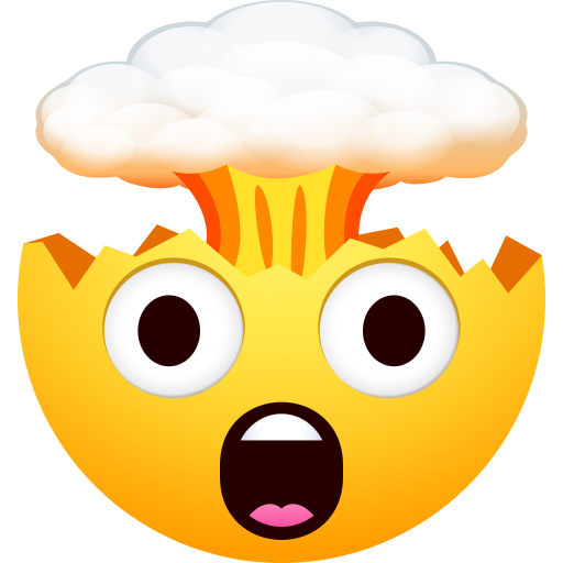 exploding head as rendered by JoyPixels