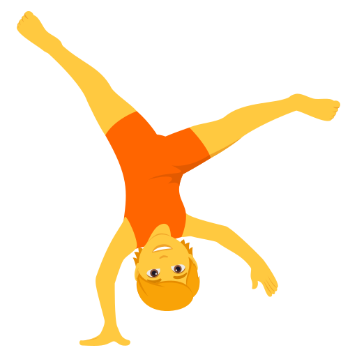 person cartwheeling as rendered by JoyPixels