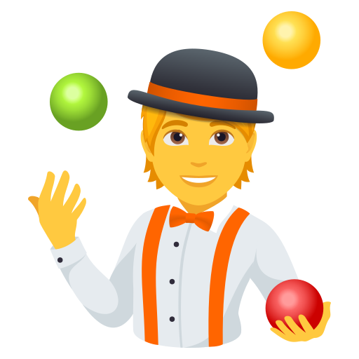person juggling as rendered by JoyPixels