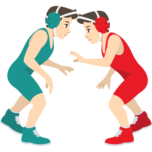 Men Wrestling: Light Skin Tone, the design in this release