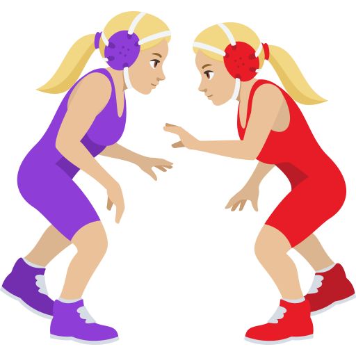 Women Wrestling: Medium-Light Skin Tone, the design in this release