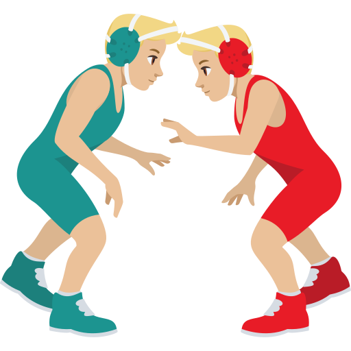 Men Wrestling: Medium-Light Skin Tone, the design in this release