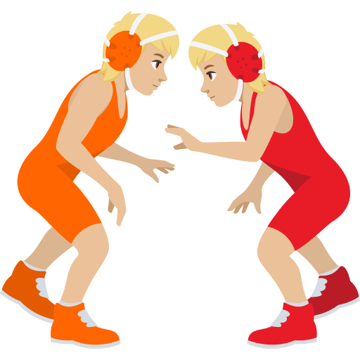 People Wrestling: Medium-Light Skin Tone, the design in this release