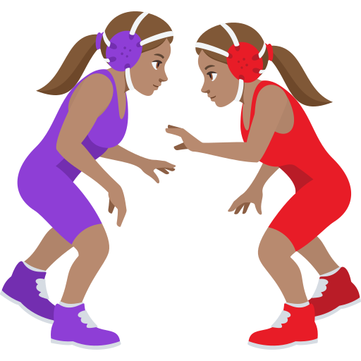 Women Wrestling: Medium Skin Tone, the design in this release
