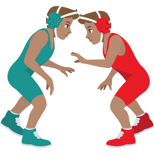 Men Wrestling: Medium Skin Tone, the design in this release