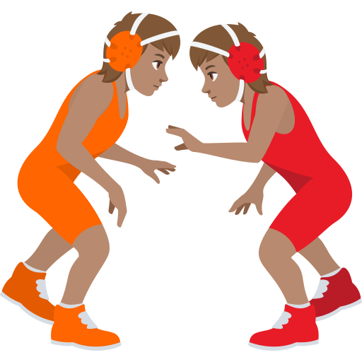 People Wrestling: Medium Skin Tone, the design in this release