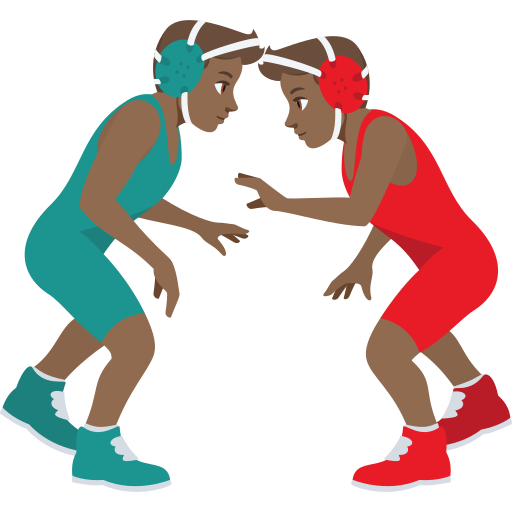 Men Wrestling: Medium-Dark Skin Tone, the design in this release