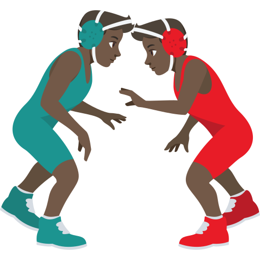 Men Wrestling: Dark Skin Tone, the design in this release