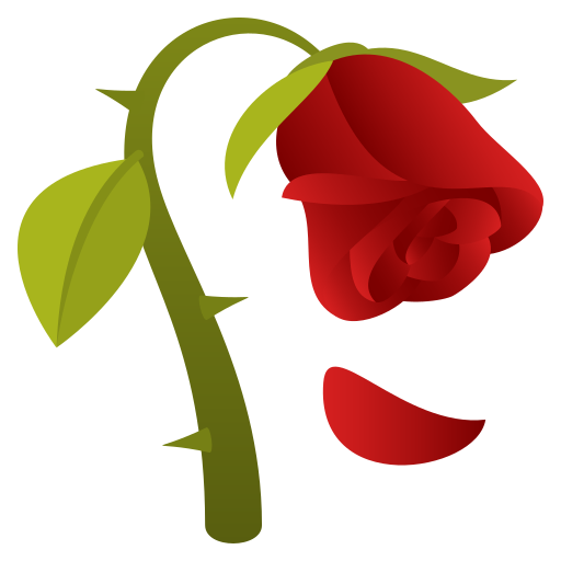 wilted flower as rendered by JoyPixels