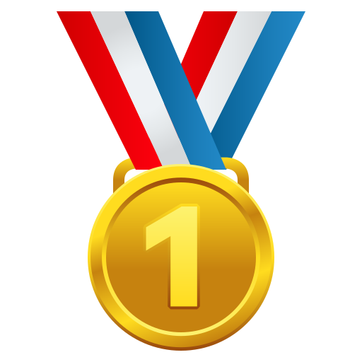 1st place medal as rendered by JoyPixels