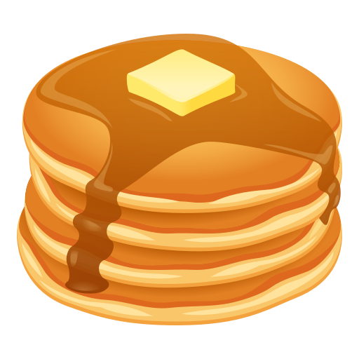 pancakes as rendered by JoyPixels
