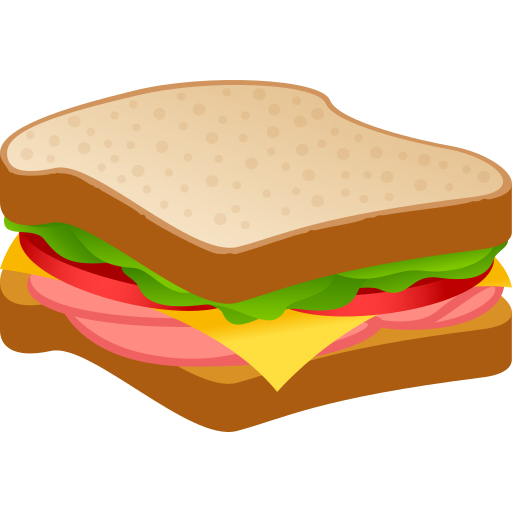 sandwich as rendered by JoyPixels