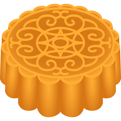 moon cake as rendered by JoyPixels