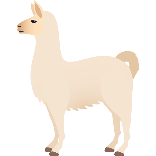 llama as rendered by JoyPixels