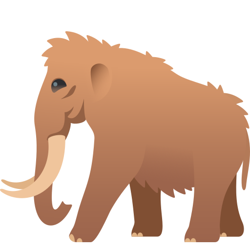 mammoth as rendered by JoyPixels