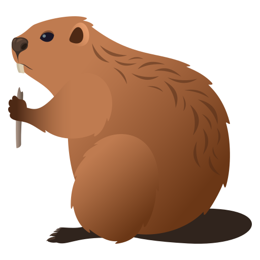 Beaver as drawn by JoyPixels in 11.0