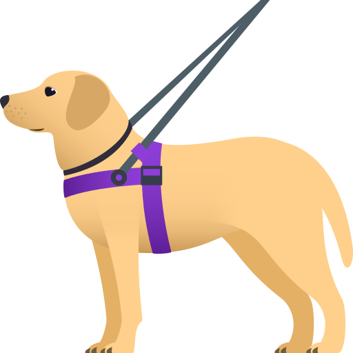 guide dog as rendered by JoyPixels