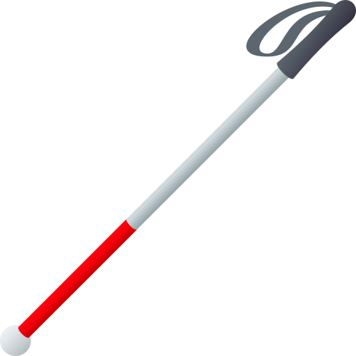 White Cane as drawn by JoyPixels in 11.0