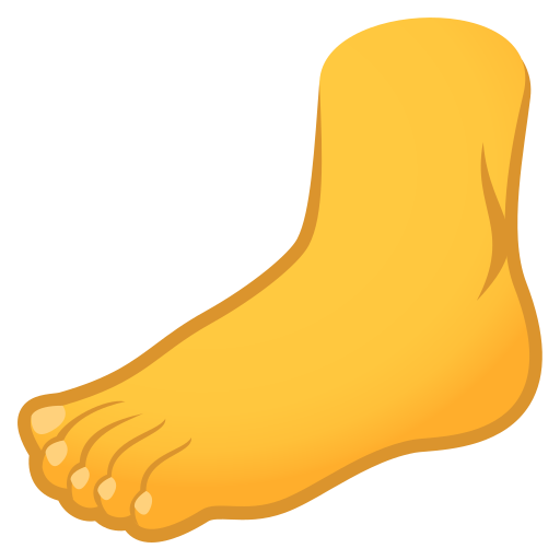 Foot as drawn by JoyPixels in 11.0