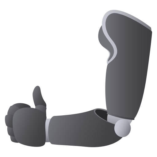 mechanical arm as rendered by JoyPixels