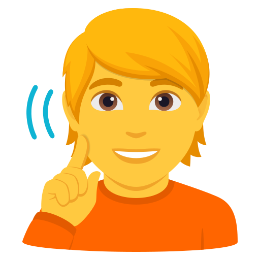 deaf person as rendered by JoyPixels