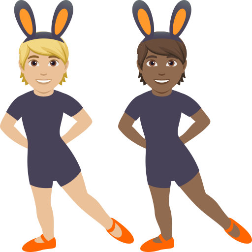 People with Bunny Ears: Medium-Light Skin Tone, Medium-Dark Skin Tone, the design in this release
