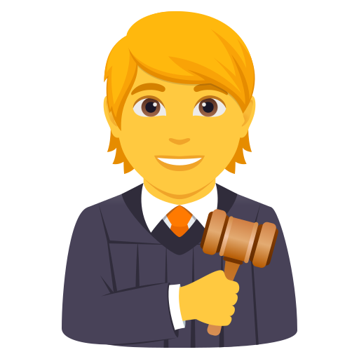 judge as rendered by JoyPixels