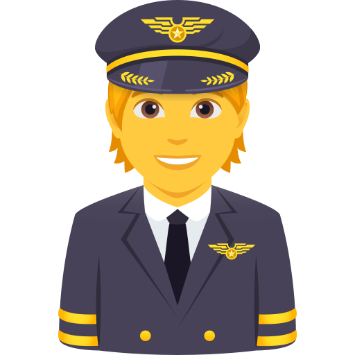 pilot as rendered by JoyPixels