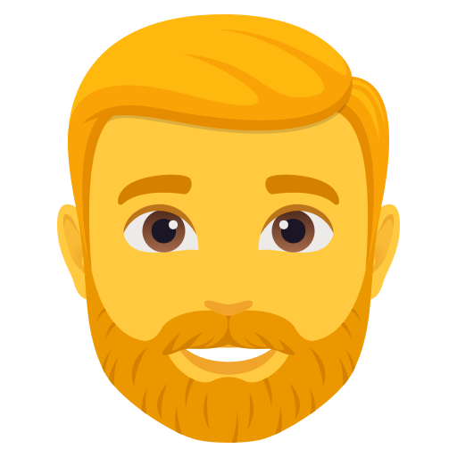 Man: Beard as drawn by JoyPixels in 11.0