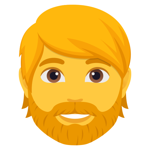 person: beard as rendered by JoyPixels