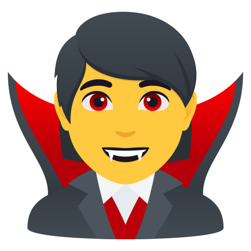 Vampire as drawn by JoyPixels in 11.0