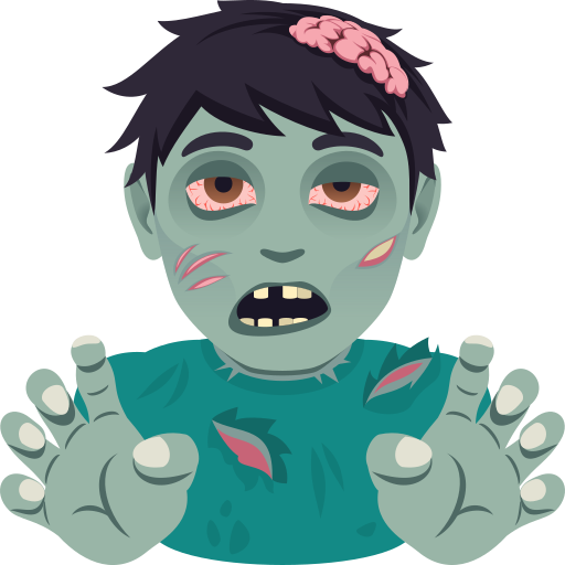 man zombie as rendered by JoyPixels
